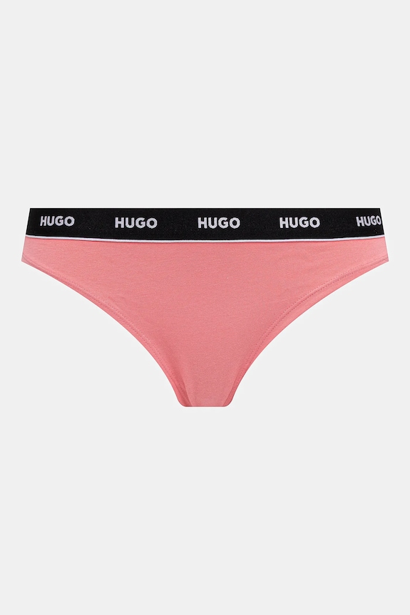 Tangá HUGO 3-pak TRIPLET THONG STRIPE čierna 50545680