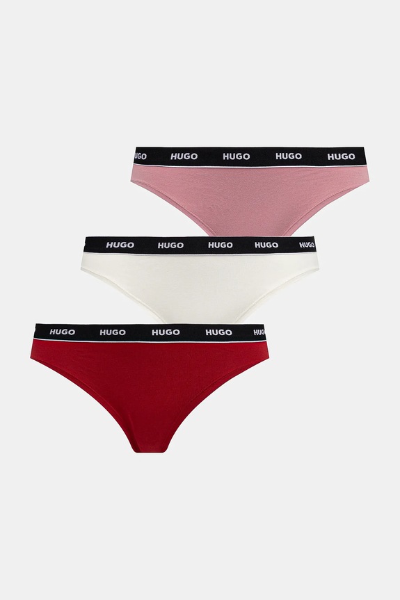 HUGO chiloți 3-pack TRIPLET BRIEF STRIPE figi alb 50545694