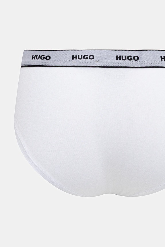 Oblečenie Nohavičky HUGO 3-pak TRIPLET BRIEF STRIPE 50545694 biela
