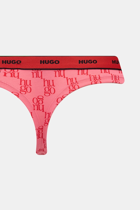 HUGO stringi damskie bawełniane z elastanem TRIPLET THONG DESIGN 3-pack 50545703