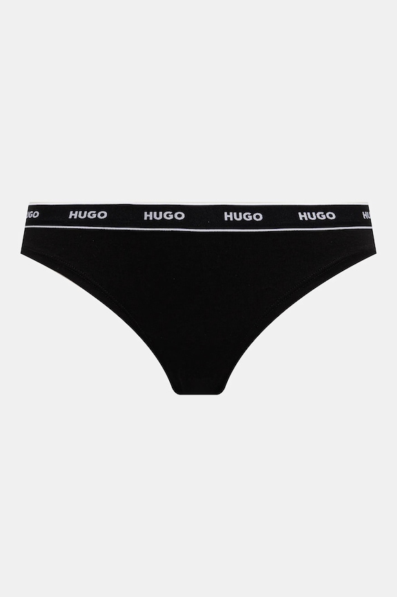 HUGO chiloți g-string de femei din bumbac cu elastan TRIPLET THONG DESIGN pachet de 3 50545703 roz SS26