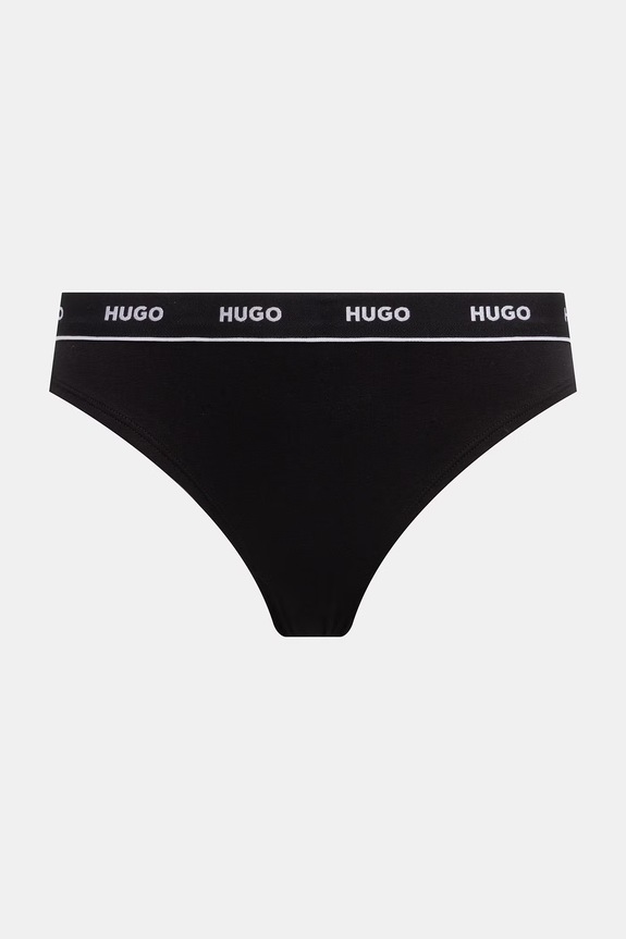 HUGO στρινγκ γυναικεία βαμβάκι με ελαστάν TRIPLET THONG DESIGN 3-pack 50545703 σκούρο μπλε SS26