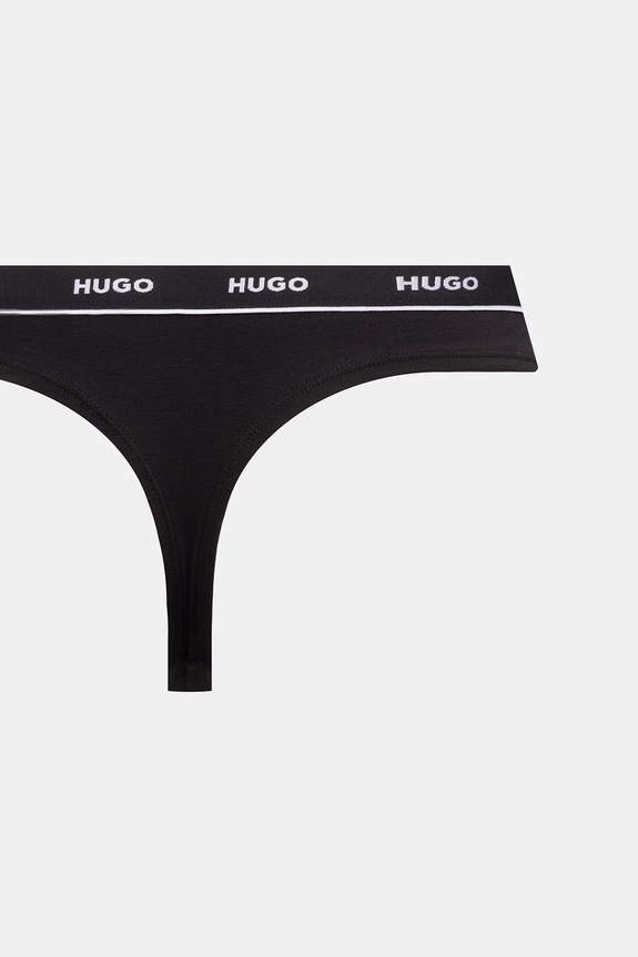 HUGO στρινγκ γυναικεία βαμβάκι με ελαστάν TRIPLET THONG DESIGN 3-pack σκούρο μπλε 50545703