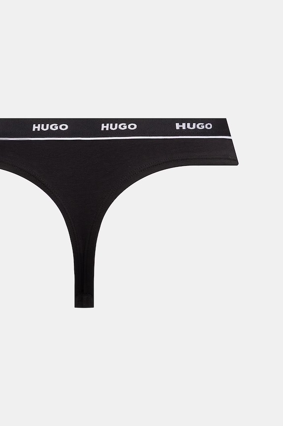 HUGO στρινγκ γυναικεία βαμβάκι με ελαστάν TRIPLET THONG DESIGN 3-pack σκούρο μπλε 50545703
