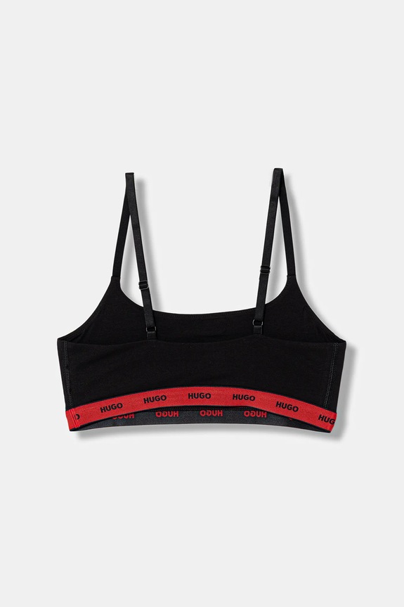 HUGO σουτιέν βαμβακερό με ελαστάν TWIN BRALETTE DESIGN 50545712 κόκκινο