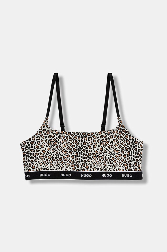 Одяг HUGO бюстгальтер бралетт бавовняний з еластаном TWIN BRALETTE DESIGN 50545712 чорний