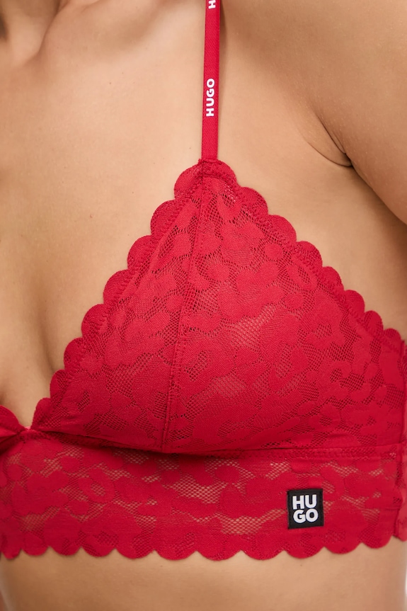 Oblečenie Podprsenka HUGO TRIANGLE LEO LACE 50545723 červená