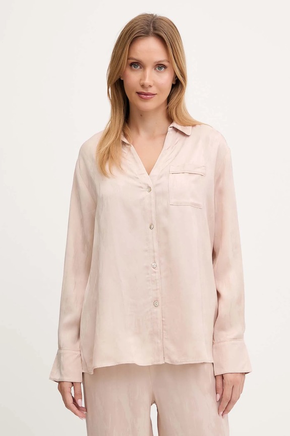 Gornji dio pidžame na zakopčavanje Chantelle NOAH tkanina bež C1A4H0