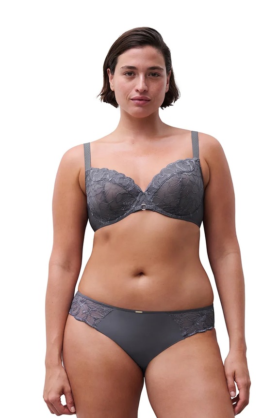 Odzież Chantelle biustonosz FLEURS C12M10 szary