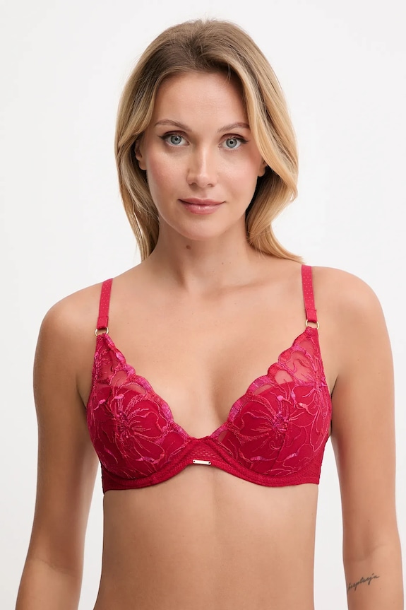 Chantelle melltartó FLEURS enyhén merevített piros C12M20