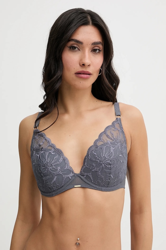 Chantelle biustonosz FLEURS aplikacja szary C12M20