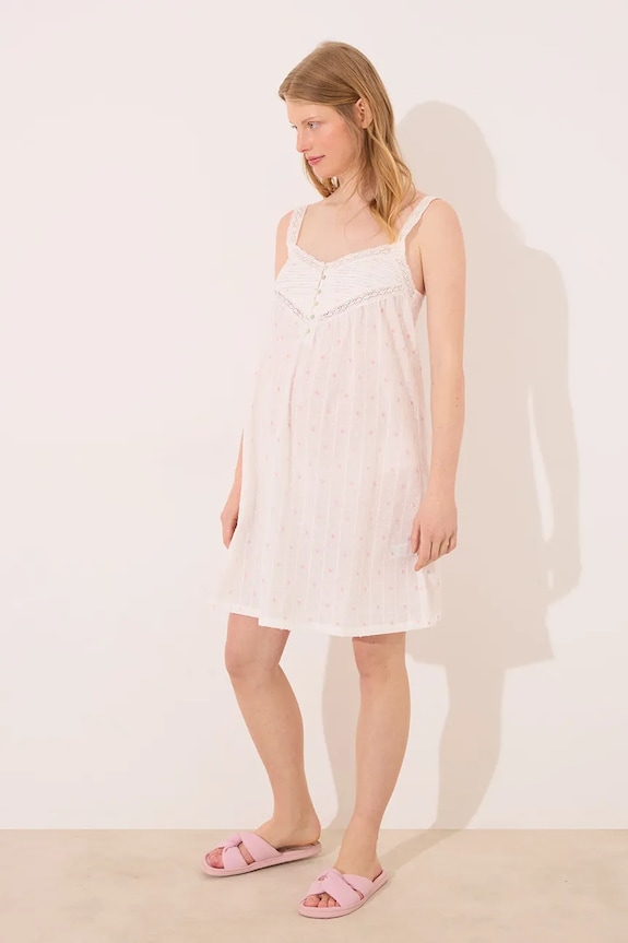 Bavlnená nočná košeľa women'secret 3639177 ružová