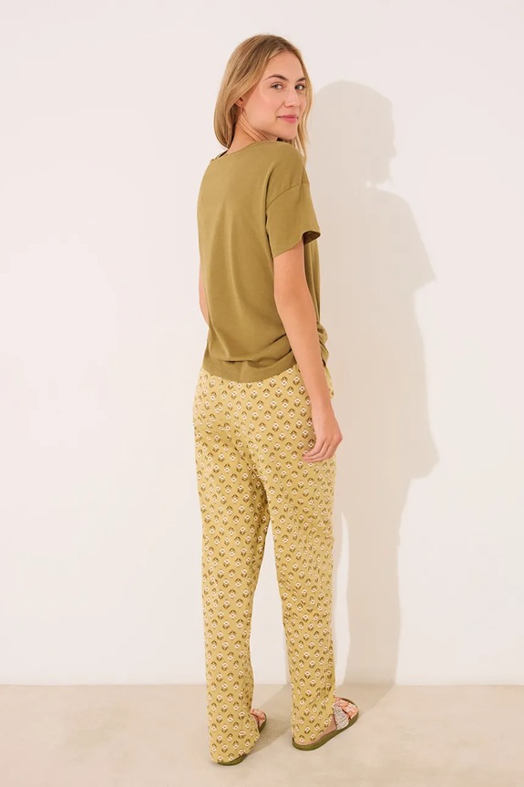 Бавовняна піжама women'secret SNOOPY 3139904 зелений