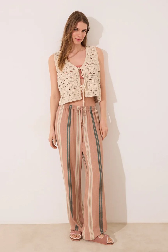 Бавовняна жилетка women'secret 3149938 коричневий