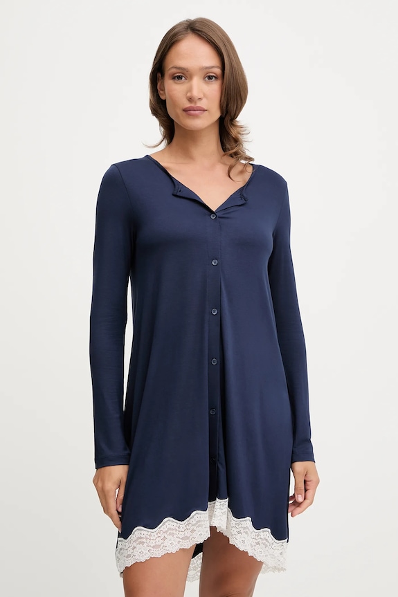 United Colors of Benetton camicia da notte maglia blu navy 3Z123C143