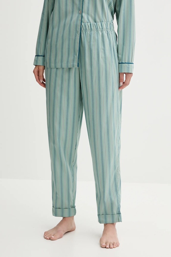 Pamučni donji dio pidžame United Colors of Benetton Planet friendly tirkizna 4MYG3F00M