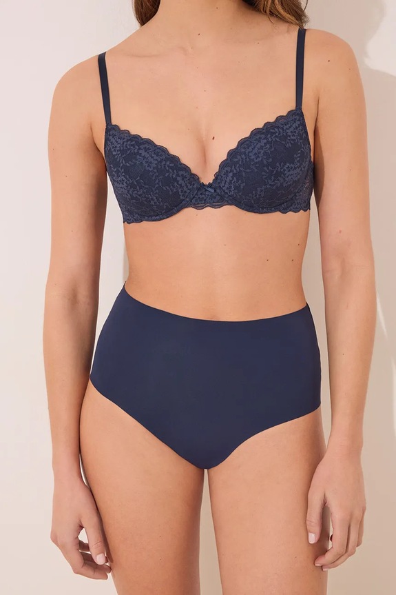 Σλιπ women'secret πλεκτό ύφασμα σκούρο μπλε 4982604