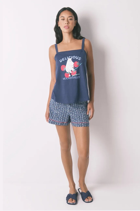 Pamučna pidžama women'secret 3132111 mornarsko plava