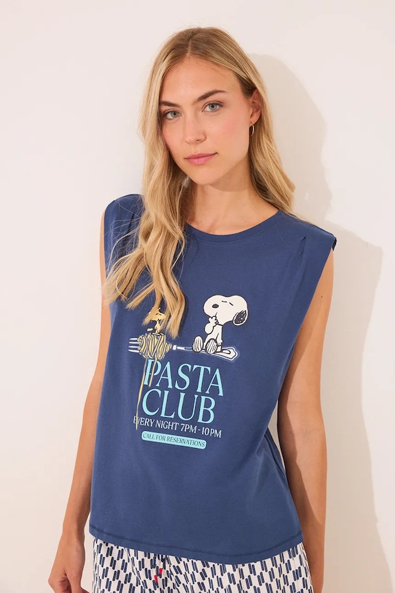 Βαμβακερές πιτζάμες women'secret 3132121 σκούρο μπλε AW25