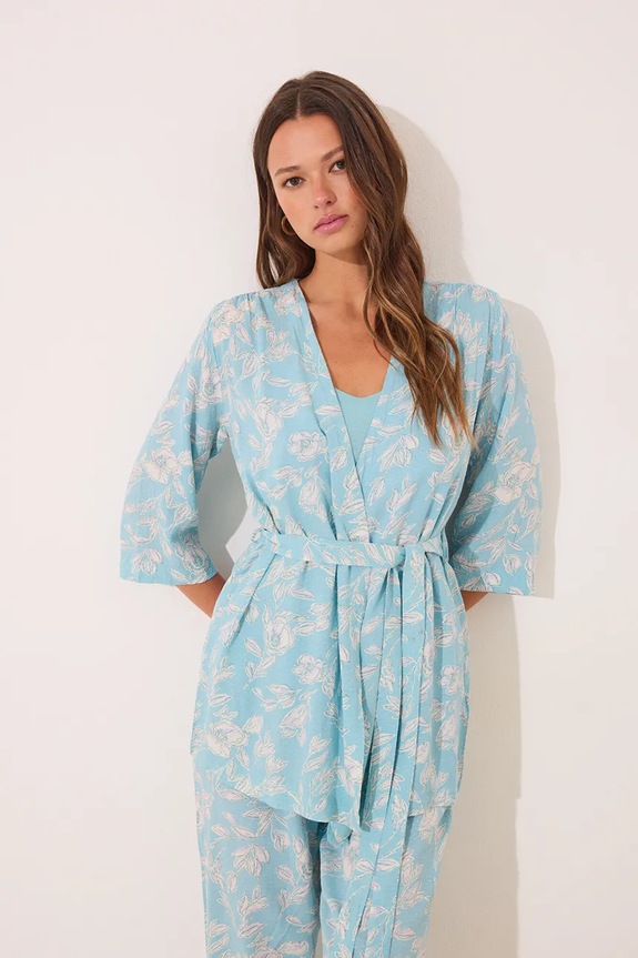 Pyžamo women'secret 3592395 tyrkysová AW25