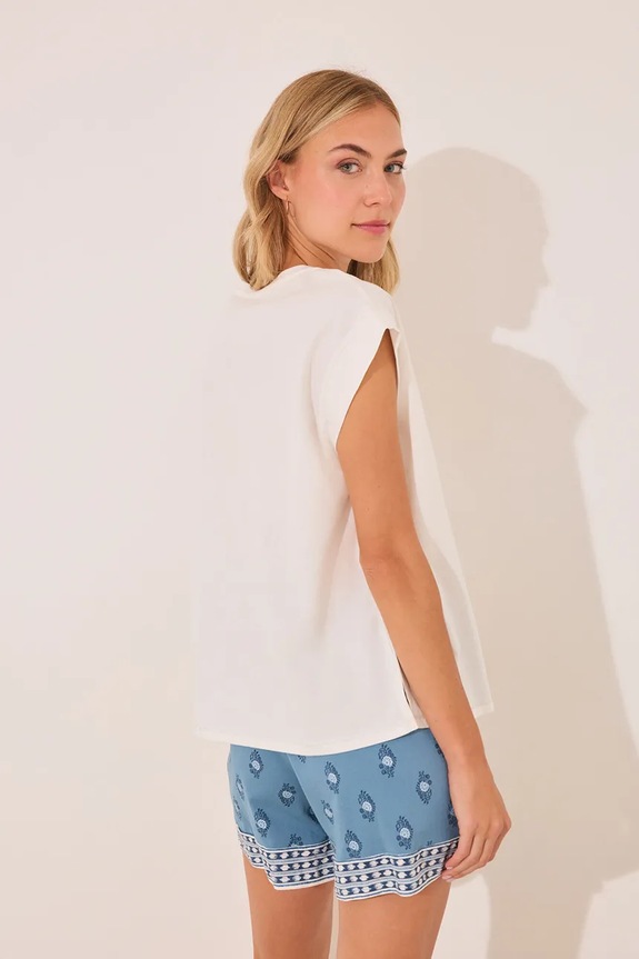 Хлопковая футболка women'secret белый 3592405
