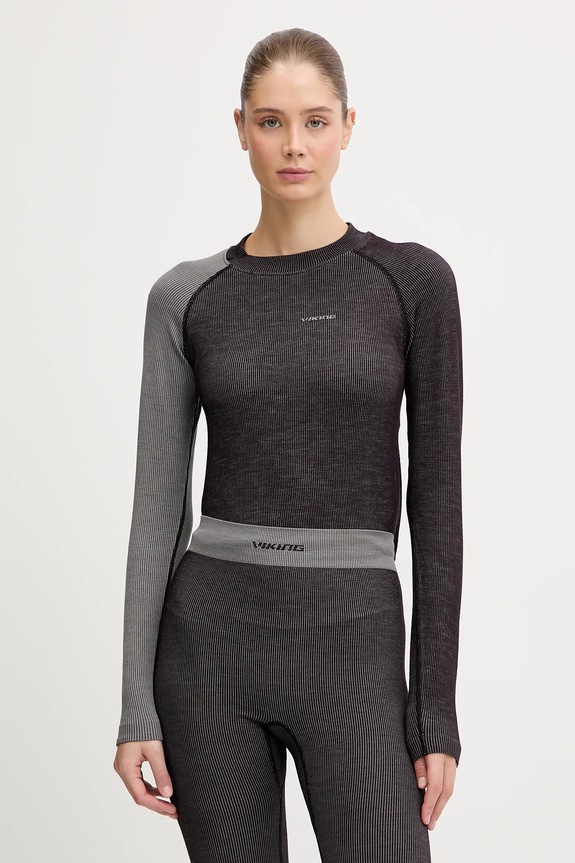 Viking completo biancheria intima - leggins e longsleeve Mounti 500.27.7080 grigio AW25
