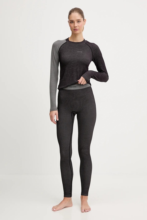 Viking completo biancheria intima - leggins e longsleeve Mounti all'aperto grigio 500.27.8757