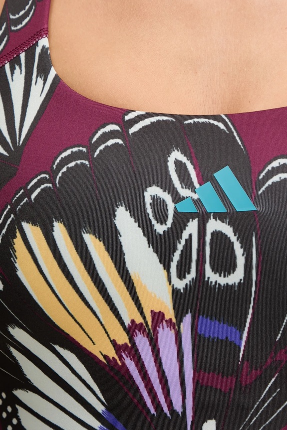 Αθλητικό σουτιέν adidas Performance x Farm Rio JL8625 μπορντό