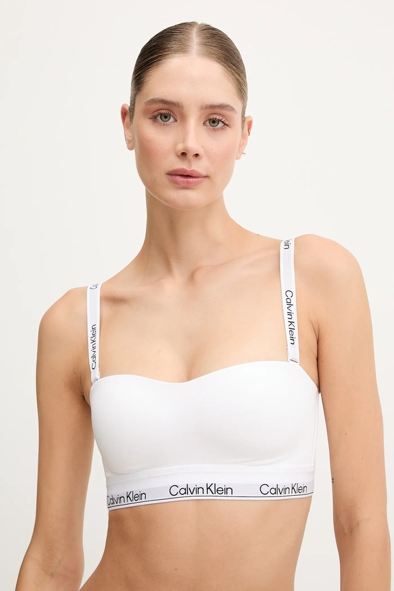 Podprsenka Calvin Klein Underwear potlač biela LV00QF8497