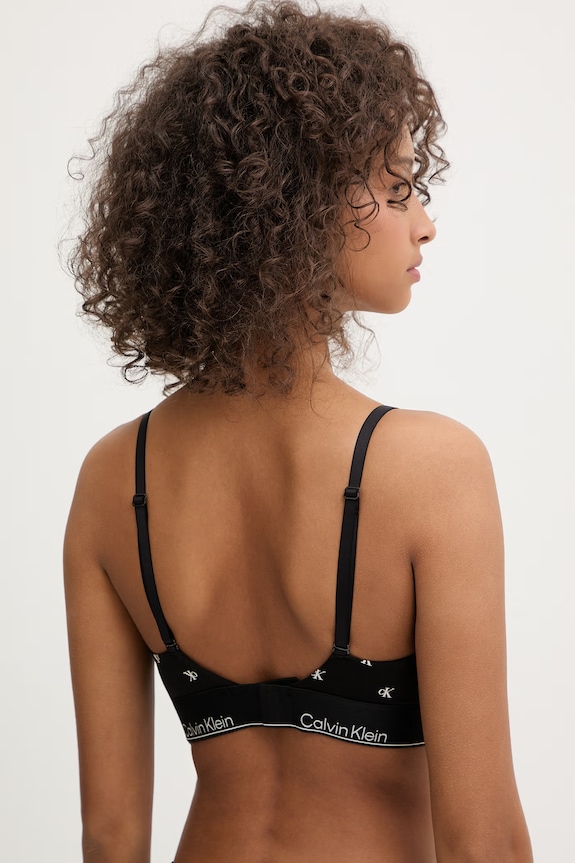 Oblečenie Calvin Klein Underwear trojuholníková podprsenka s bavlnou LV00QF8498 čierna