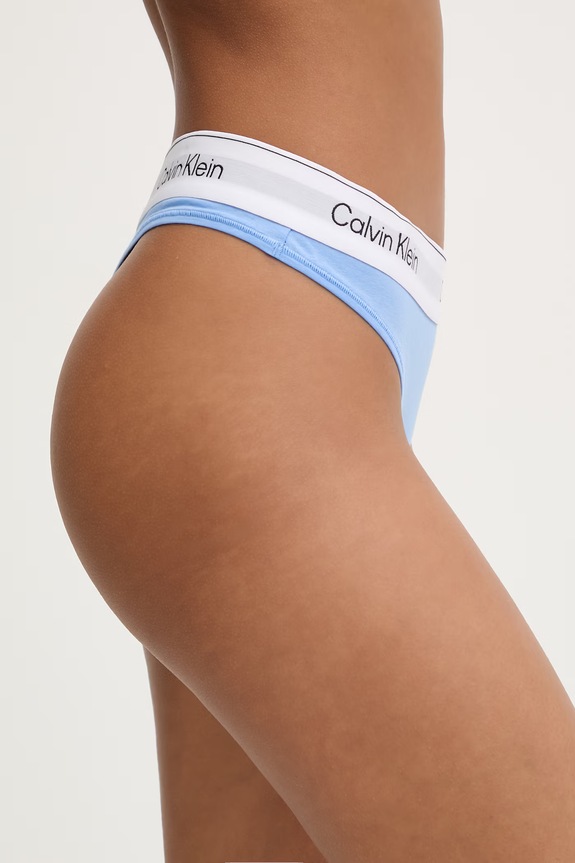 Oblečenie Calvin Klein Underwear tangá dámske s bavlnou LV00QF8518 modrá