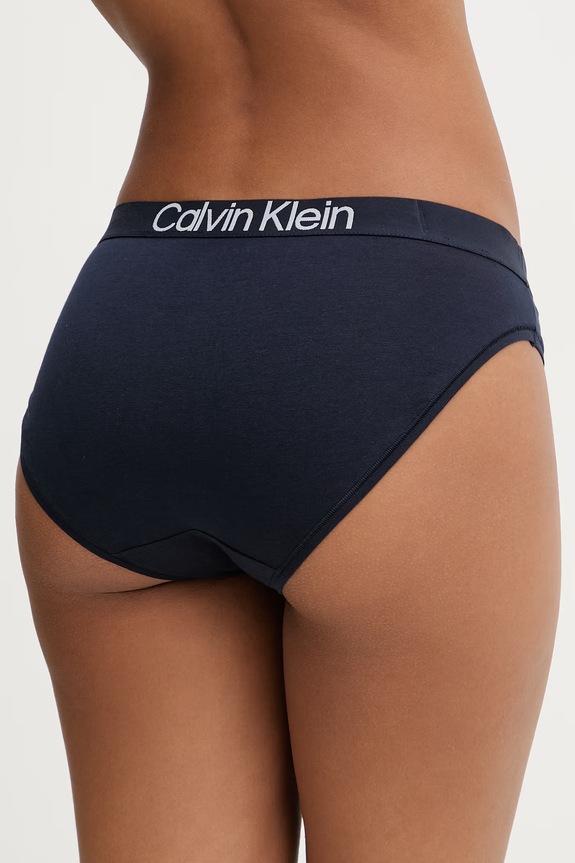 Calvin Klein Underwear Nohavičky dámske bavlnené s elastanom LV00QD5291 tmavomodrá SS26