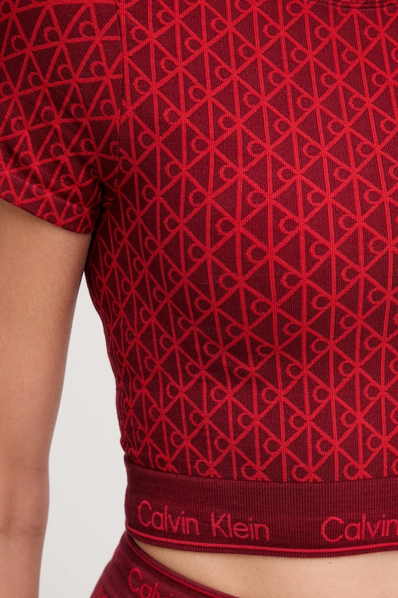 Tričko Calvin Klein Underwear LV00QF8487 burgundské