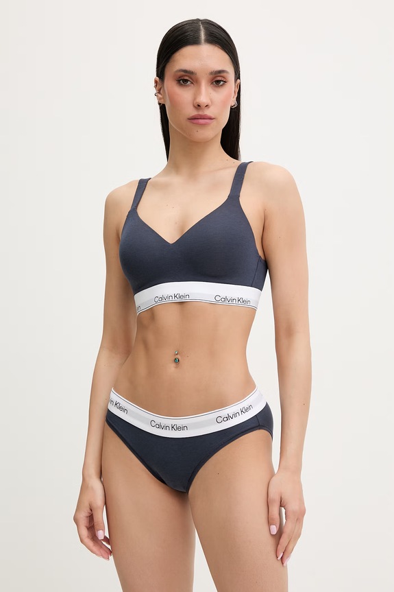 Calvin Klein Underwear nohavičky dámske s bavlnou LV00QF8520 tmavomodrá SS26