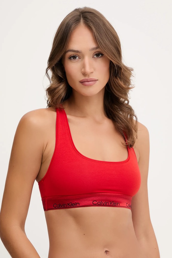 Podprsenka Calvin Klein Underwear bez kostíc červená LV00QF8547