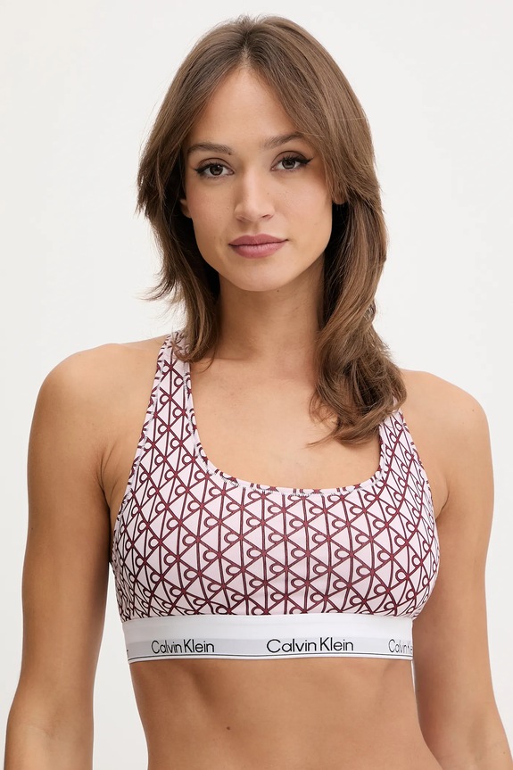 Podprsenka Calvin Klein Underwear bez kostíc fialová LV00QF8493