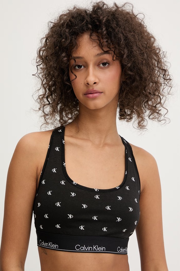 Calvin Klein Underwear podprsenka s bavlnou čierna LV00QF8493