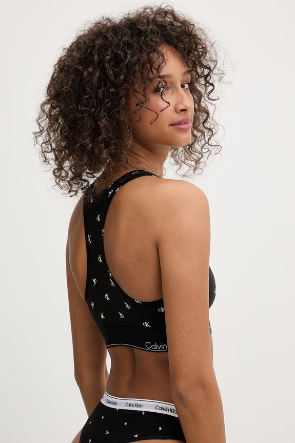 Oblečenie Calvin Klein Underwear podprsenka s bavlnou LV00QF8493 čierna