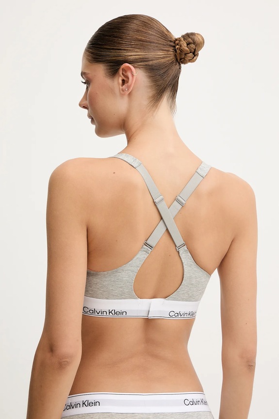Odjeća Calvin Klein Underwear bralette s pamukom LV00QF8500 siva