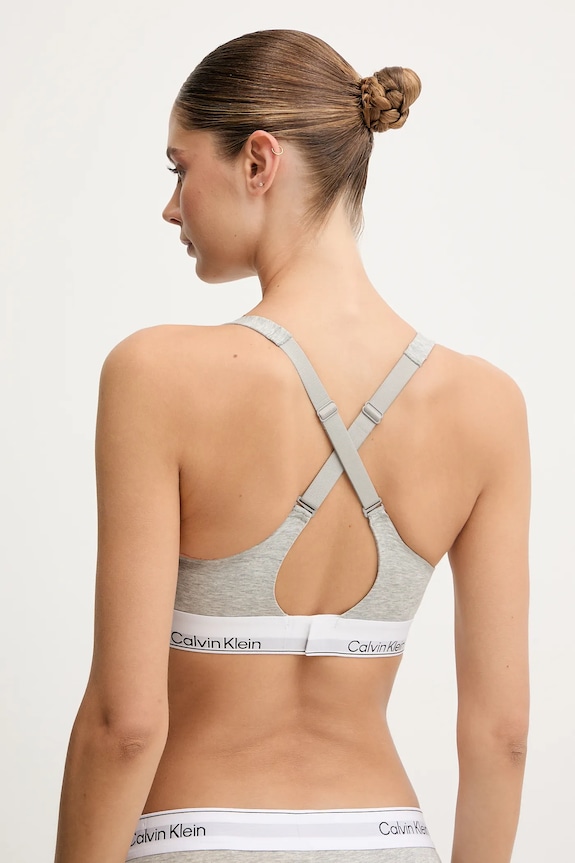 Odjeća Calvin Klein Underwear bralette s pamukom LV00QF8500 siva