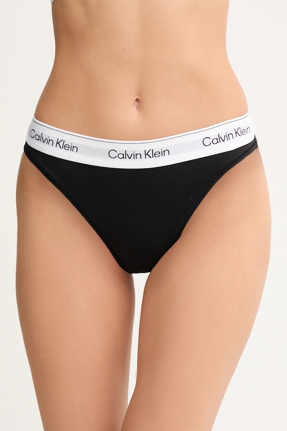 Calvin Klein Underwear női bugyi pamuttal sima fekete LV00QF8524