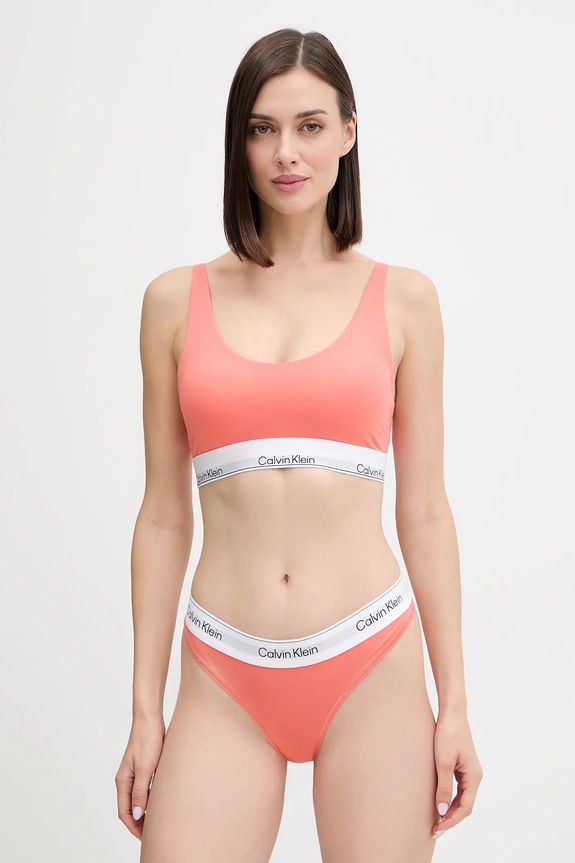 Calvin Klein Underwear μπραλέτα με βαμβάκι LV00QF8503 πορτοκαλί SS26
