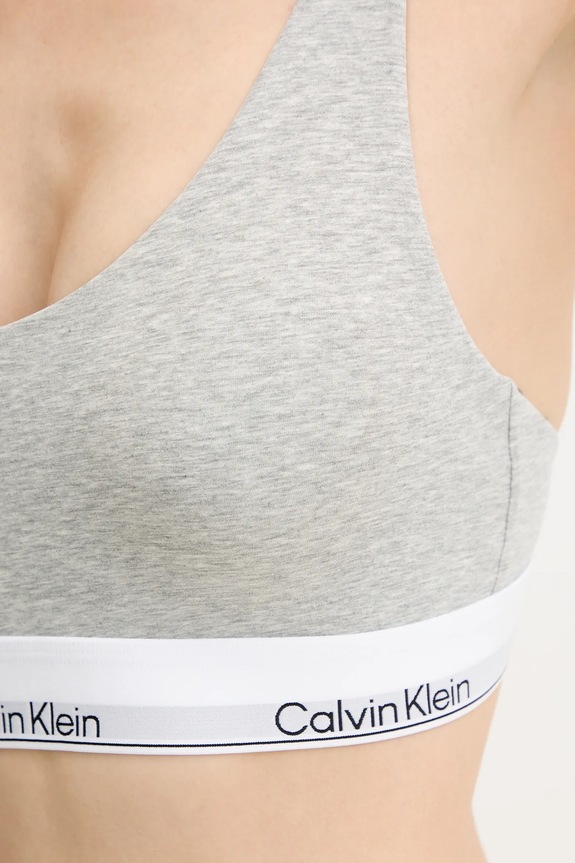 Ρούχα Calvin Klein Underwear Bralette με βαμβάκι LV00QF8503 γκρί