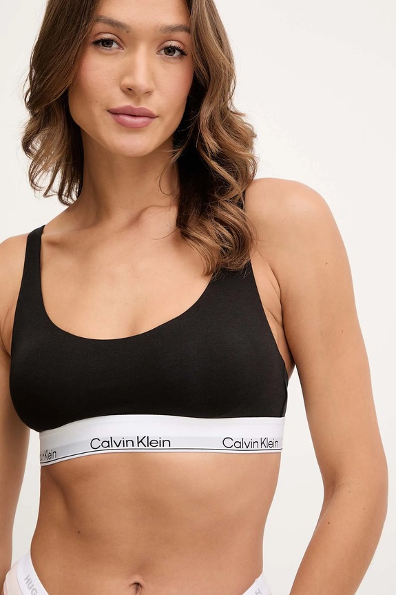 Ρούχα Calvin Klein Underwear bralette με βαμβάκι LV00QF8503 μαύρο