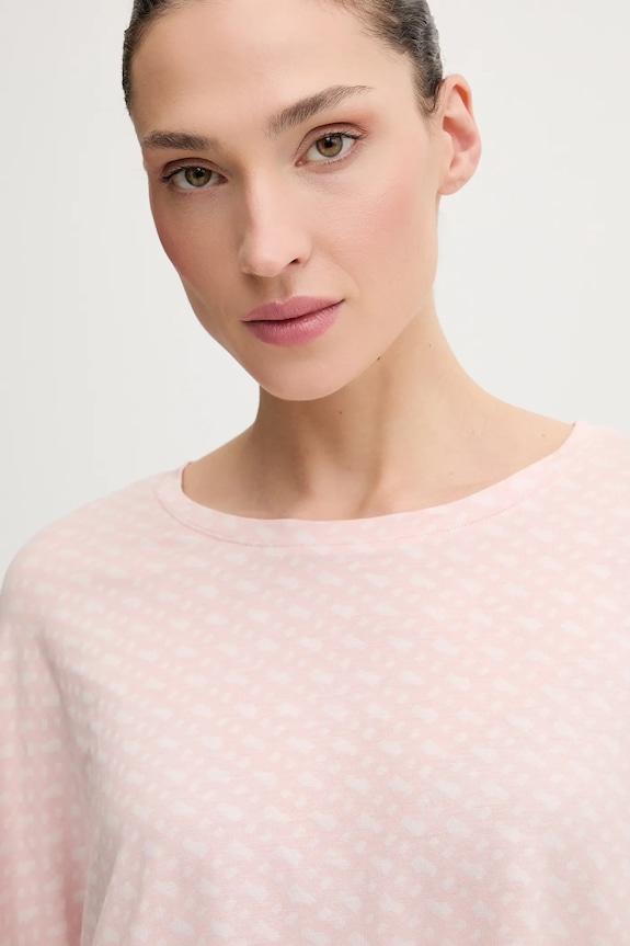 Majica dugih rukava za spavanje BOSS B Logo LS-Shirt roza 50550693