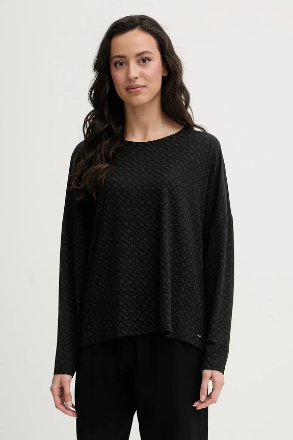 Majica dugih rukava za spavanje BOSS B Logo LS-Shirt Planet friendly crna 50550693