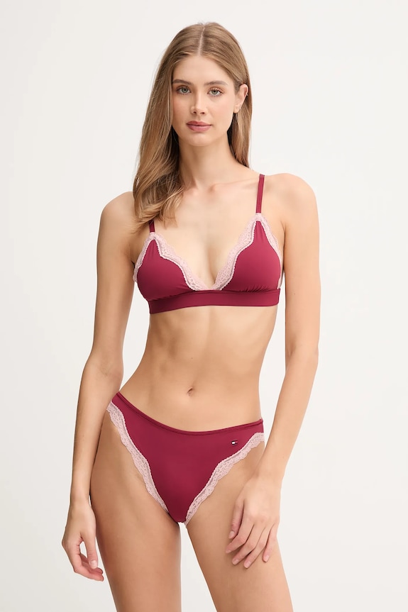 Tommy Hilfiger Τριγωνικό σουτιέν UW0UW06052 μπορντό SS26