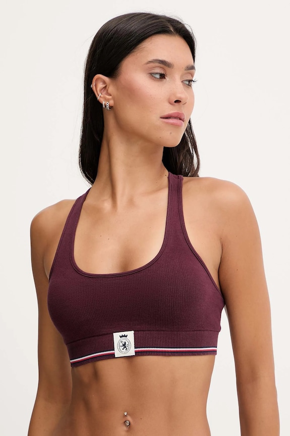 Tommy Hilfiger melltartó melltartó merevítő nélkül burgundia UW0UW06061
