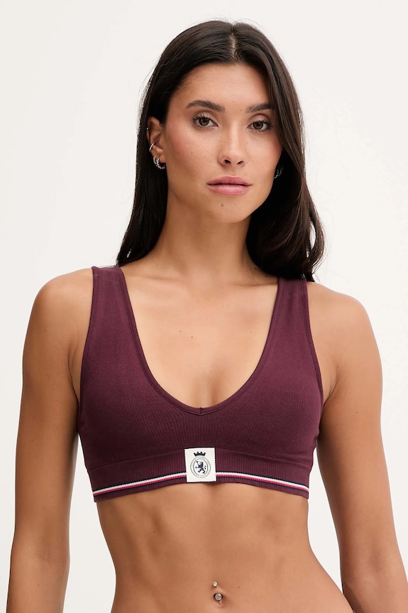 Tommy Hilfiger melltartó melltartó merevítő nélkül burgundia UW0UW06062