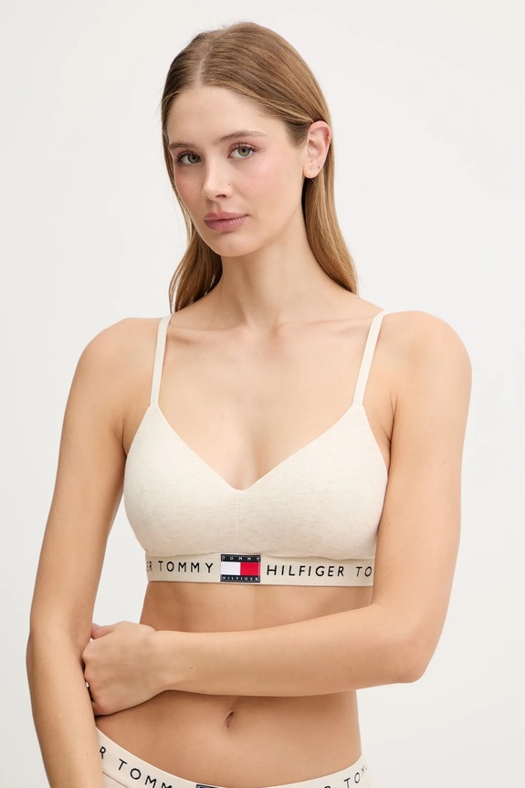 Podprsenka Tommy Hilfiger vystužené béžová UW0UW06226